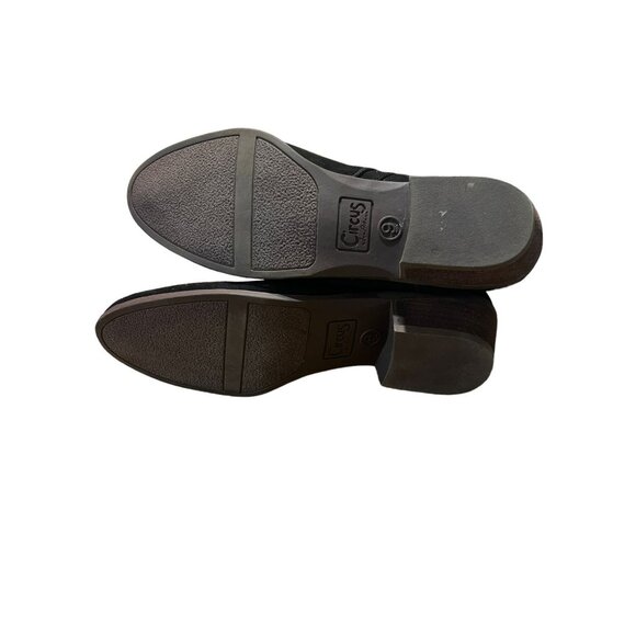 Circus Sam Edelman Booties Ankle Boots Black Suede Inside zip size 9 1.75" heel - Picture 7 of 7